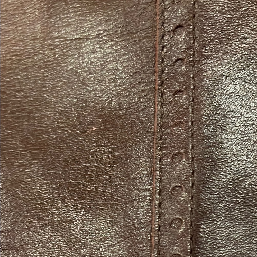 Danier Burgundy Leather Skirt (sz 10) - Picture 7 of 10